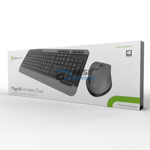 TECLADO+MOUSE KLIP XTREME WIR KBK-520 MAGNIFIK WIRELESS DUO ESP/NEG