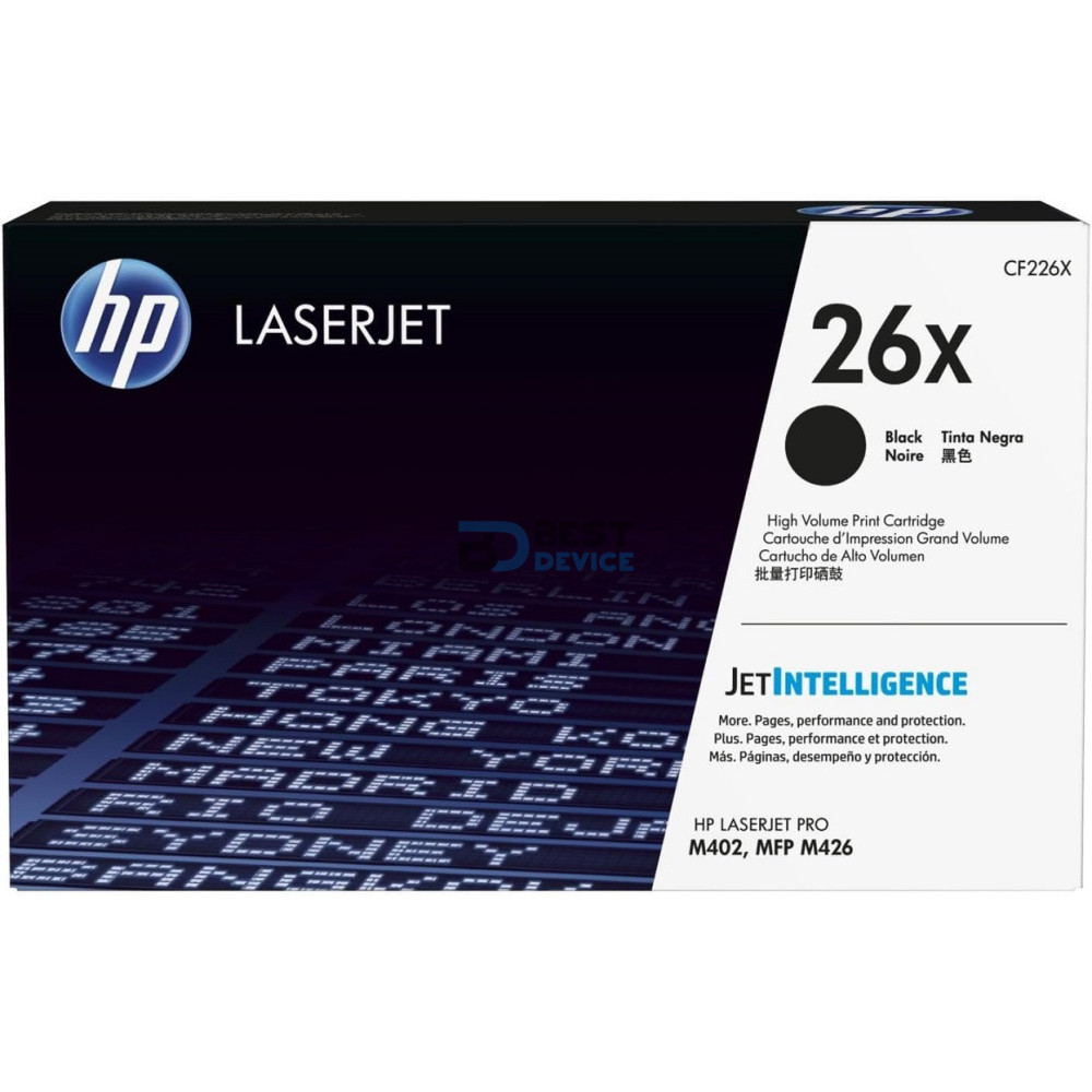 TONER HP 26X NEGRO CF226X M402/MFP M426 TONER HP 26X NEGRO CF226X M402/MFP M426