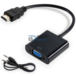ADAPTADOR HDMI A VGA CON AUDIO