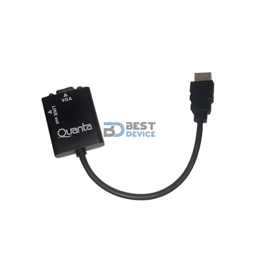 ADAPTADOR QUANTA HDMI A VGA QTHD34 ADAPTADOR QUANTA HDMI A VGA QTHD34
