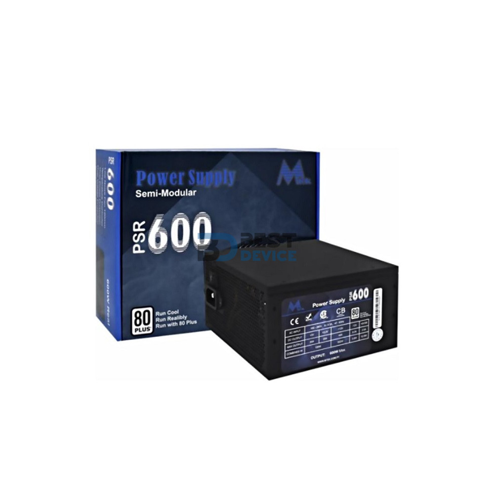 FUENTE MTEK PSR600 REAL 80 PLUS FUENTE MTEK PSR600 REAL 80 PLUS