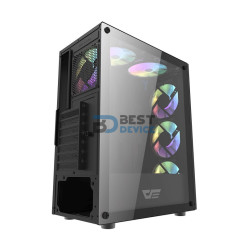 GABINETE GAMER DARKFLASH DK151 BLACK (3FANS ARGB)
