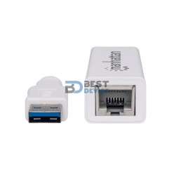 ADAPTADOR USB-A 3.0/RJ45 MANHATTAN 506847 10/1000 MBPS BLANCO