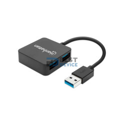 HUB USB 3.0 MANHATTAN 162296 4 PUERTOS/5 GBPS/NEGRO