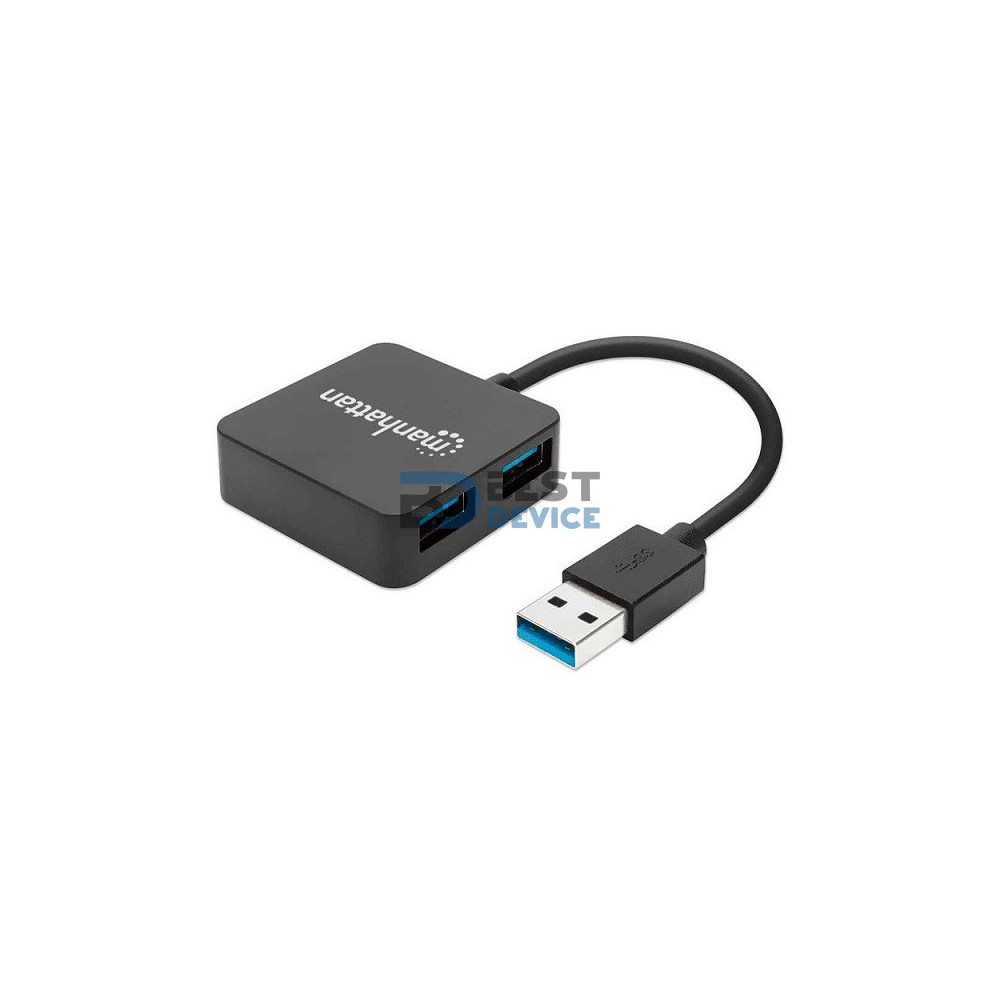 HUB USB 3.0 MANHATTAN 162296 4 PUERTOS/5 GBPS/NEGRO HUB USB 3.0 MANHATTAN 162296 4 PUERTOS/5 GBPS/NEGRO