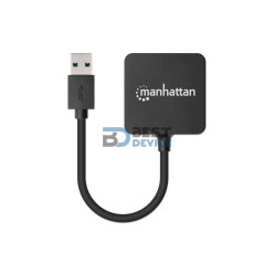 HUB USB 3.0 MANHATTAN 162296 4 PUERTOS/5 GBPS/NEGRO