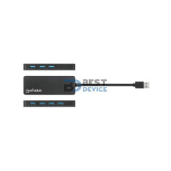 HUB USB-A 3.2 MANHATTAN 168403 7 PORT/5GBPS NEG