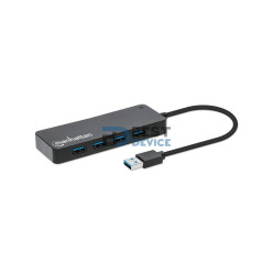 HUB USB-A 3.2 MANHATTAN 168403 7 PORT/5GBPS NEG