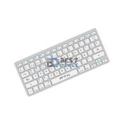 TECLADO BT FTXB1000 ULTRA SLIM ESP/PLATA