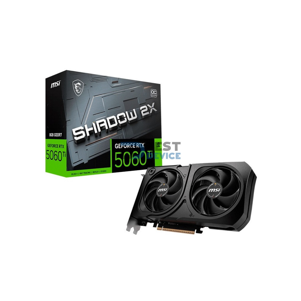 TARJETA GRÁFICA MSI RTX5060TI 8G SHADOW 2X OC PLUS GDDR7 912-V536-023 TARJETA GRÁFICA MSI RTX5060TI 8G SHADOW 2X OC PLUS GDDR7 912-V536-023