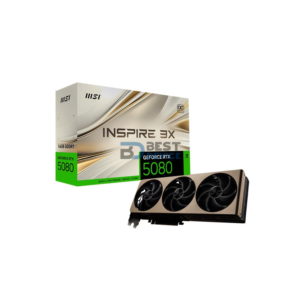 TARJETA GRÁFICA MSI RTX5080 16G INSPIRE 3X OC GDDR7 912-V531-203 TARJETA GRÁFICA MSI RTX5080 16G INSPIRE 3X OC GDDR7 912-V531-203