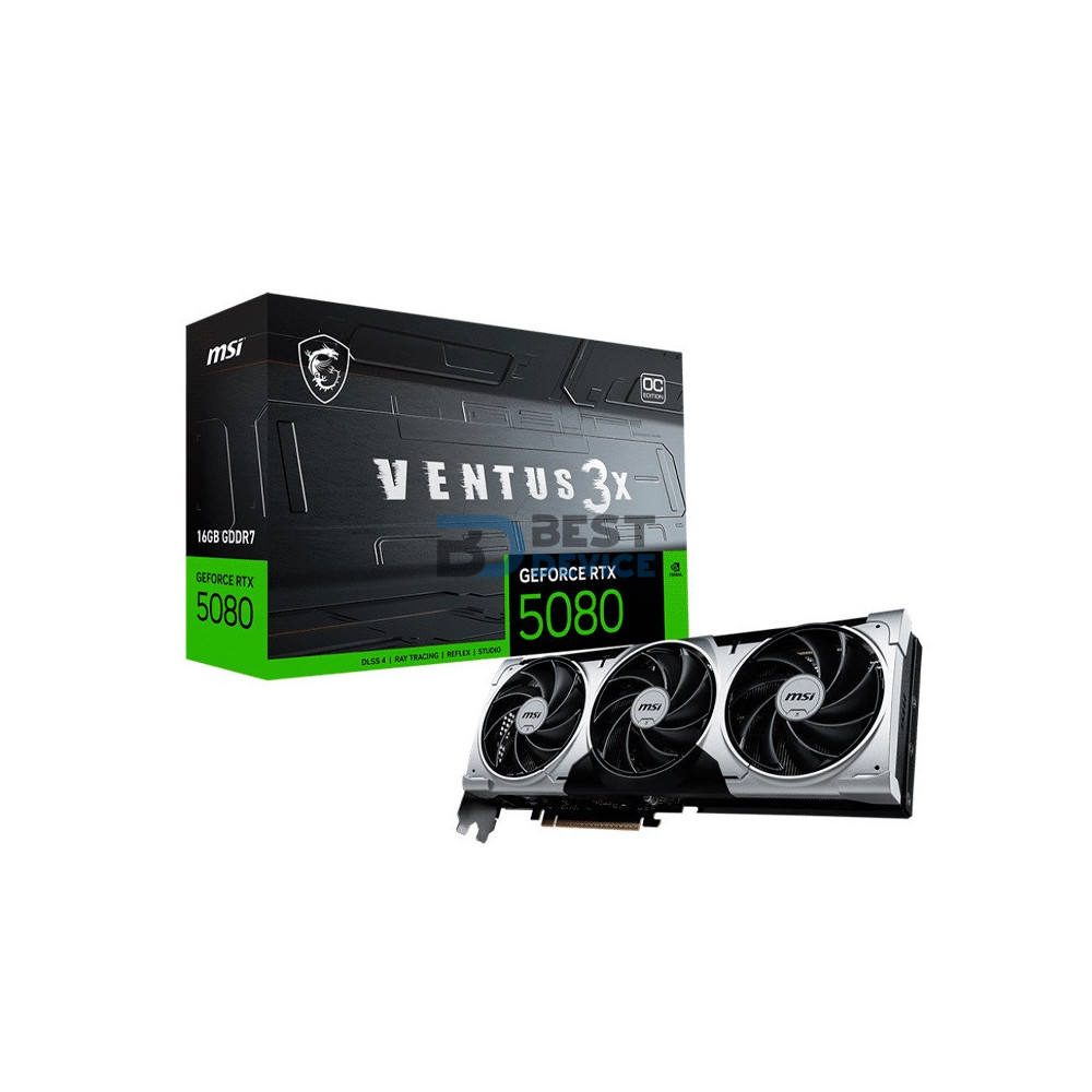 TARJETA GRÁFICA MSI RTX5080 16G VENTUS 3X OC PLUS GDDR7 912-V531-293 TARJETA GRÁFICA MSI RTX5080 16G VENTUS 3X OC PLUS GDDR7 912-V531-293