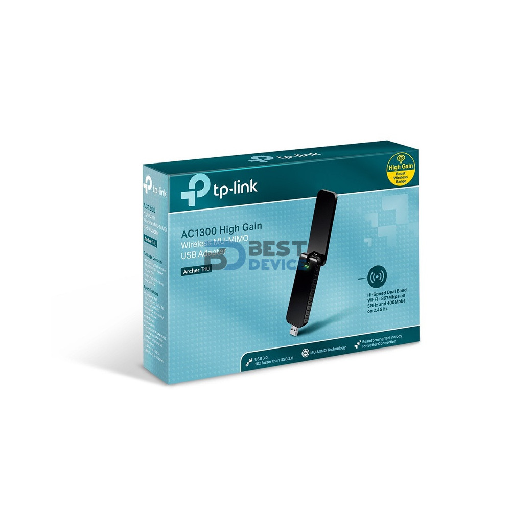 ADAPTADOR TP-LINK ARCHER T4U AC1300 ADAPTADOR TP-LINK ARCHER T4U AC1300