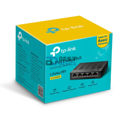 SWITCH TP-LINK 5P LS1005G 10/100/1000 MBPS SWITCH TP-LINK 5P LS1005G 10/100/1000 MBPS