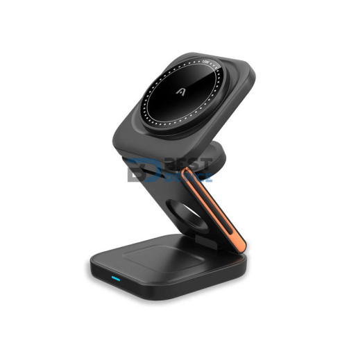CARGADOR ARGOMTECH ARG-AC-0144BK PLEGABLE 3 EN 1 CARGA RAPIDA