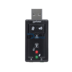 ADAPTADOR FONE+MIC/USB MANHATTAN 152341 2.0/7.1/3D/3.5MM