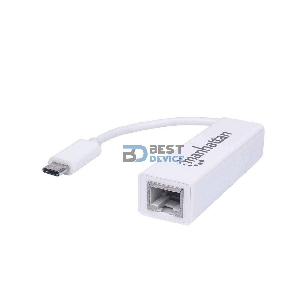 ADAPTADOR MANHATTAN USB-C 3.2/RJ45 GBLAN 507585 BLANCO ADAPTADOR MANHATTAN USB-C 3.2/RJ45 GBLAN 507585 BLANCO