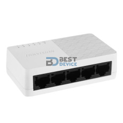 SWITCH HIKVISION DS-3E0505D-O 5P/1GBPS PLASTICO PARED/ESCRITORIO