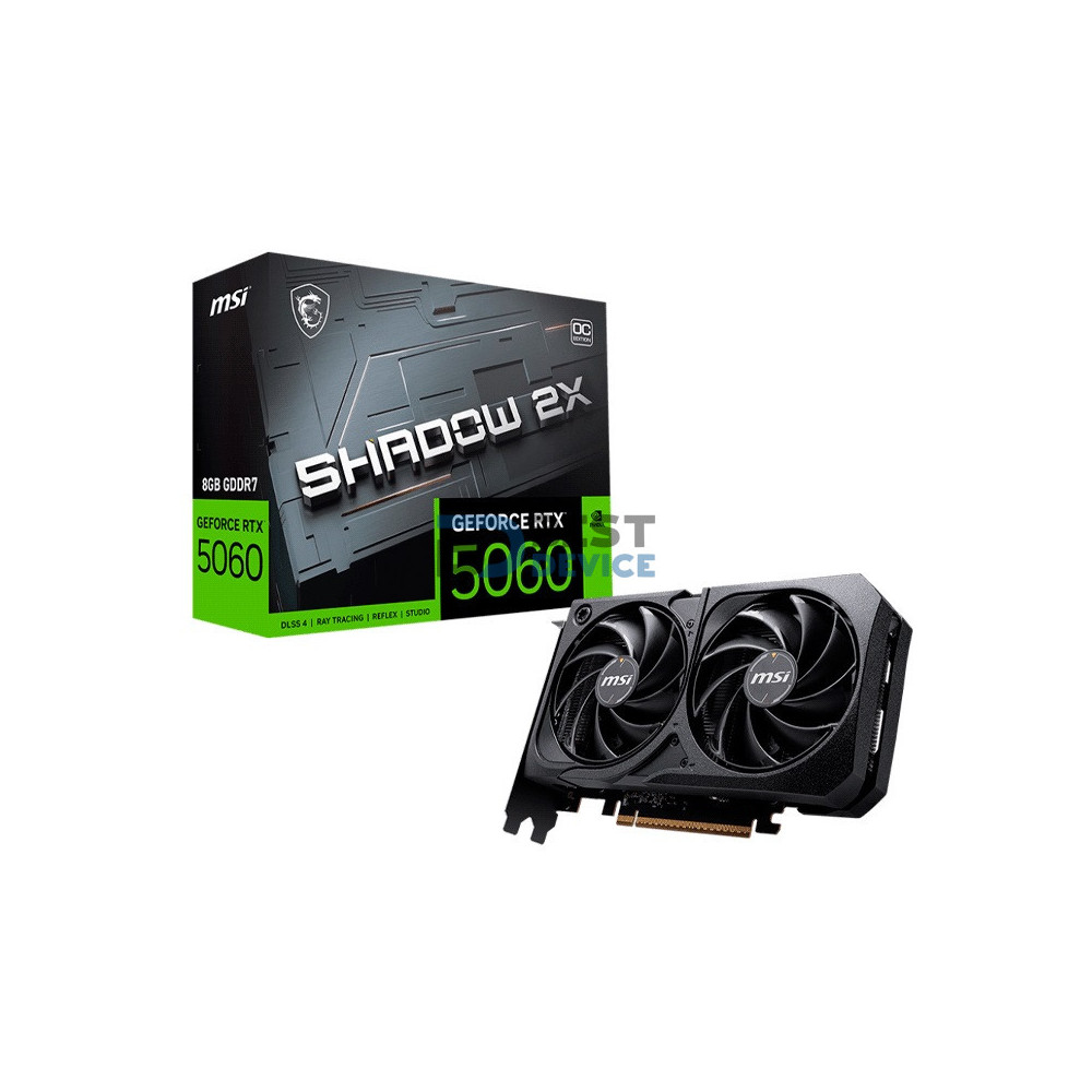 TARJETA GRÁFICA MSI RTX5060 8G SHADOW 2X OC GDDR7 912-V537-038 TARJETA GRÁFICA MSI RTX5060 8G SHADOW 2X OC GDDR7 912-V537-038