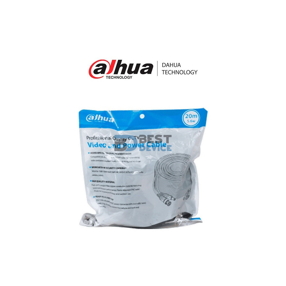 CABLE POWER DAHUA PFM942I-20 CCTV VIDEO 20M C/CONECTO CABLE POWER DAHUA PFM942I-20 CCTV VIDEO 20M C/CONECTO