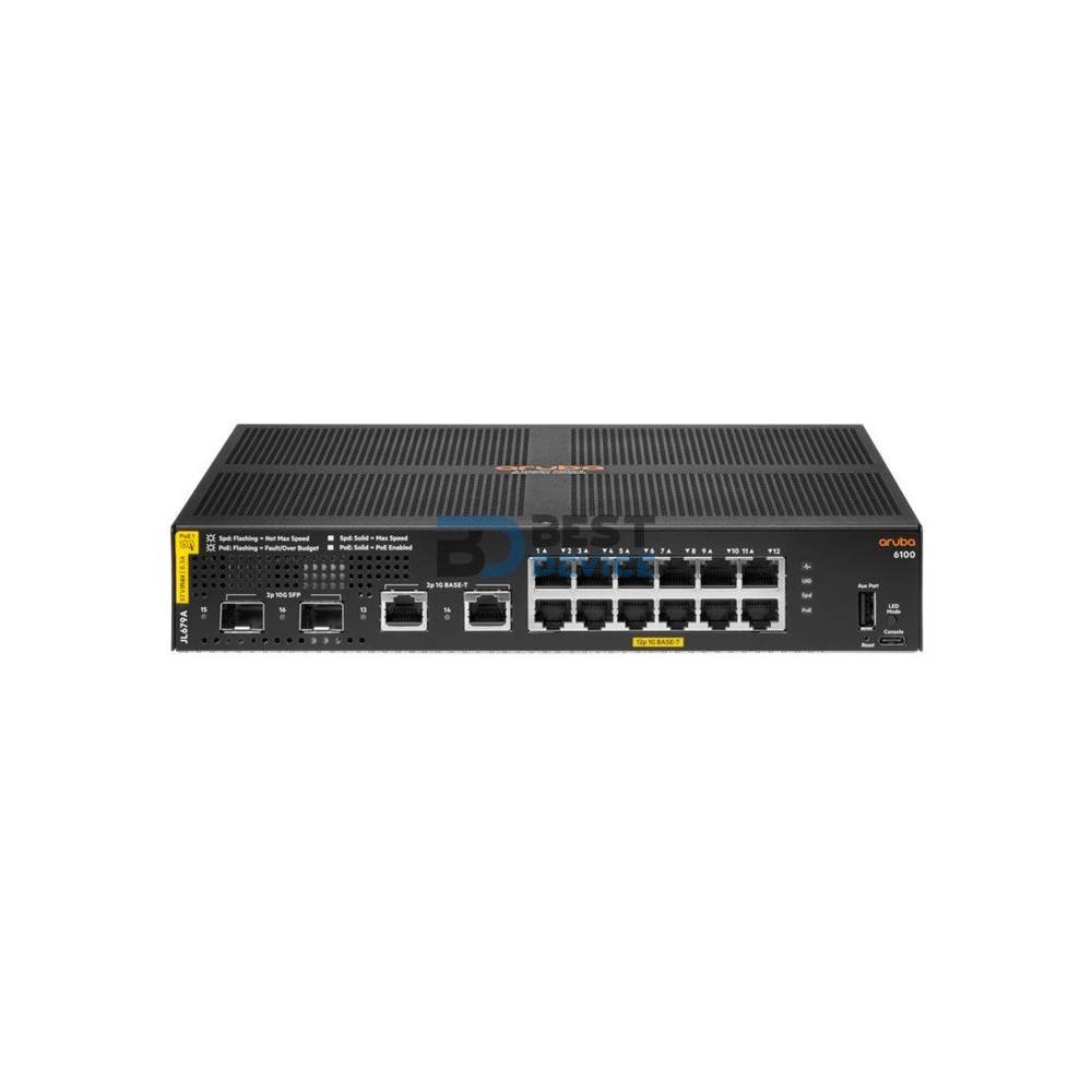 SWITCH HPE ARUBA 6100 12G CL4 2SFP+139W (JL679A) SWITCH HPE ARUBA 6100 12G CL4 2SFP+139W (JL679A)