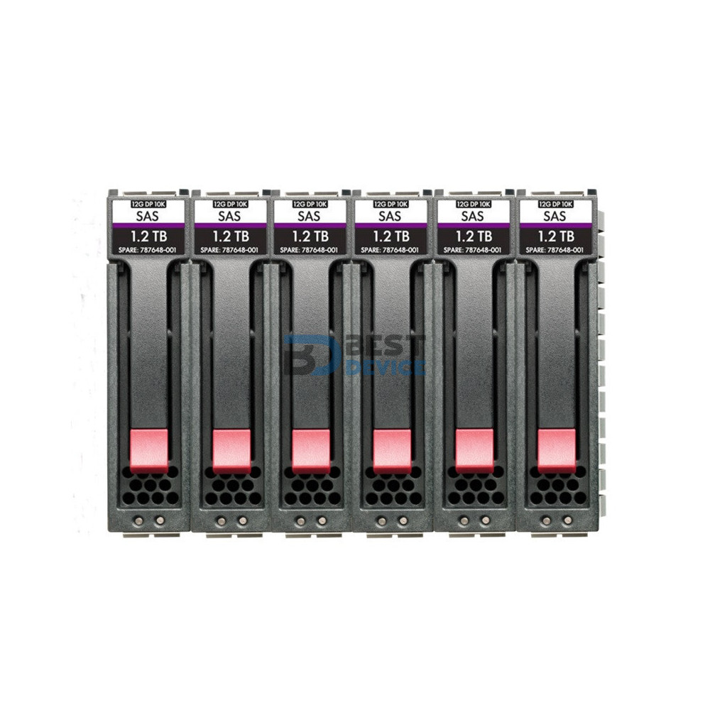 CONJUNTO DE SEIS PAQUETES DE DISCOS DUROS HPE MSA 7.2TB SAS 10K SFF M2 (R0Q65A)