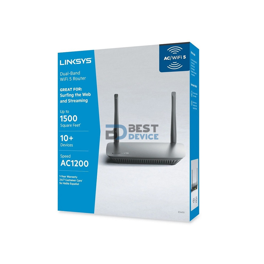 ROUTER LINKSYS AC1200 E5400 DUAL-BAND WIFI ROUTER LINKSYS AC1200 E5400 DUAL-BAND WIFI