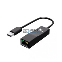 ADAPTADOR XTECH USB 3.0(M)- RJ-45(H) XTC-376 5GBPS NEGRO