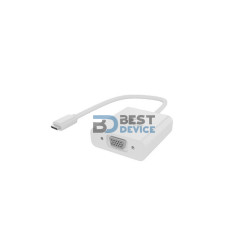 ADAPTADOR XTECH USB C(M)- VGA(H) XTC-551 FHD BLANCO