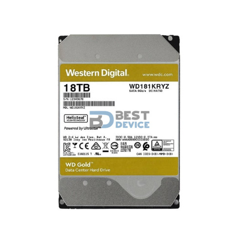 DISCO DURO WESTERN DIGITAL 18 TB GOLD ENTERPRISE 7200 512MB WD181KRYZ 