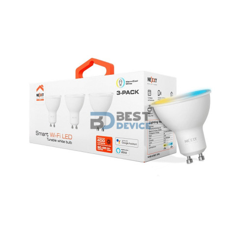 IOT NEXXT KIT 3 FOCO BLANCO 220V 4W MR16 GU10 CALIDA/FRIA NHB-W320 IOT NEXXT KIT 3 FOCO BLANCO 220V 4W MR16 GU10 CALIDA/FRIA NHB-W320