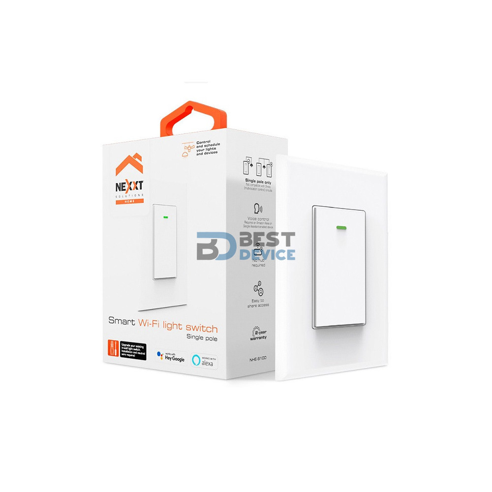 IOT NEXXT INTERRUPTOR 15A/1PUNTO/MONOPOLAR/BIVOLT NHE-S100 IOT NEXXT INTERRUPTOR 15A/1PUNTO/MONOPOLAR/BIVOLT NHE-S100