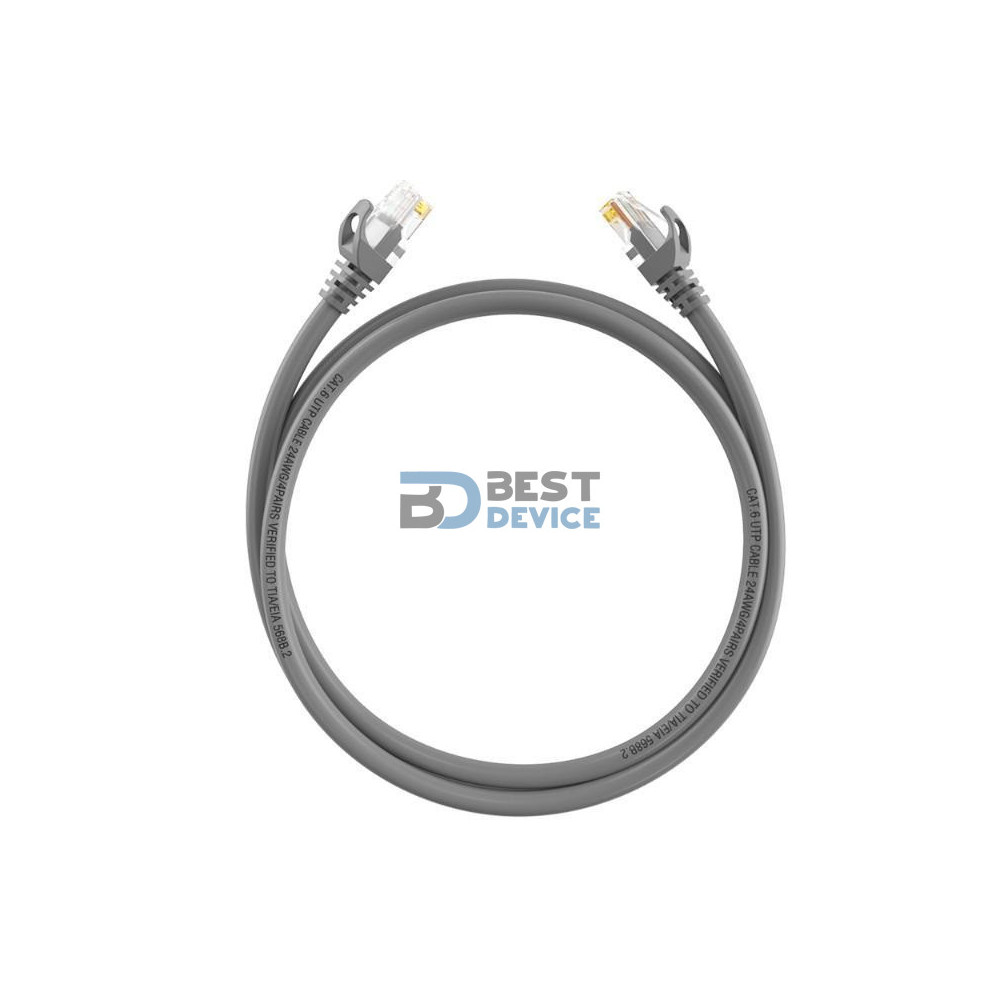 PATCH CORD UTP CAT6 RJ45 HIKVISION DS-1NP6UEC0 3 MTS GRIS 24AWG