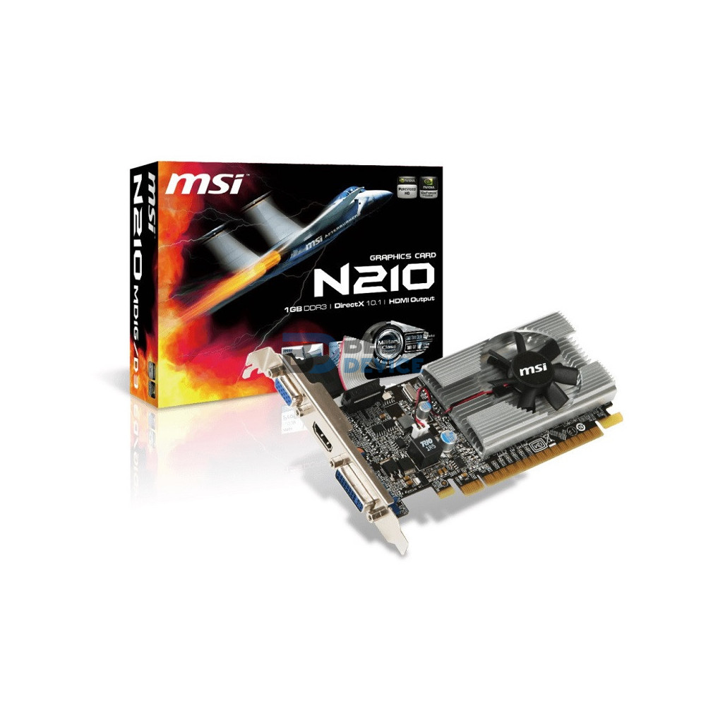 TARJETA GRÁFICA MSI N210-MD1G/D3 1GB/DDR3/64BIT 589/1080 MHZ