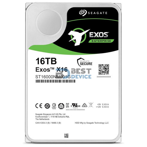 DISCO DURO SEAGATE 16 TB 7200 256MB ENTER EXOS DISCO DURO SEAGATE 16 TB 7200 256MB ENTER EXOS