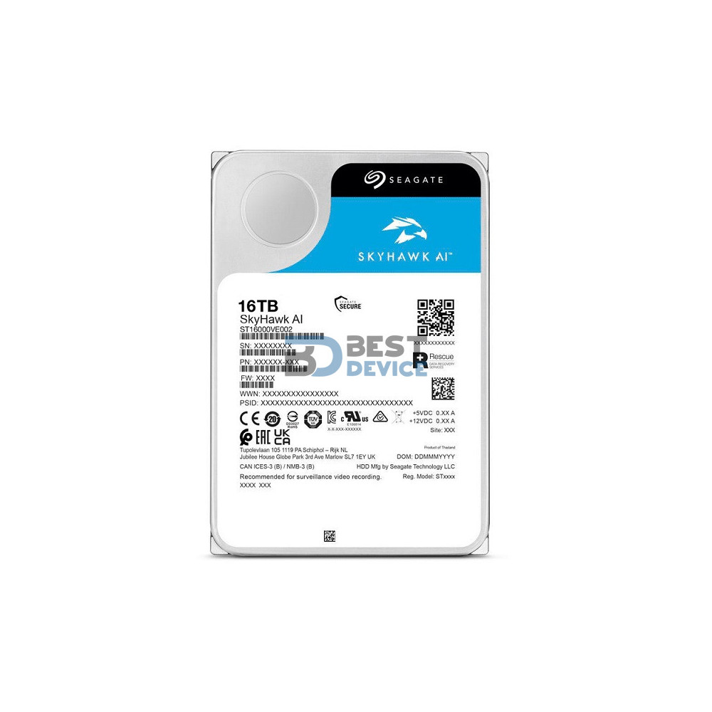DISCO DURO SEAGATE 16 TB 7200 256MB SURVEILLANCE DISCO DURO SEAGATE 16 TB 7200 256MB SURVEILLANCE