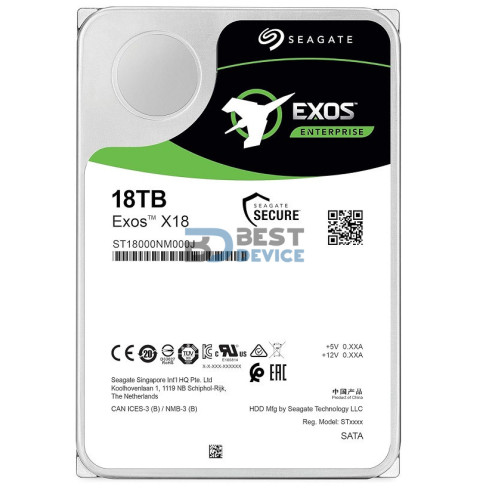 DISCO DURO SEAGATE 18 TB 7200 256MB ENTER EXOS DISCO DURO SEAGATE 18 TB 7200 256MB ENTER EXOS