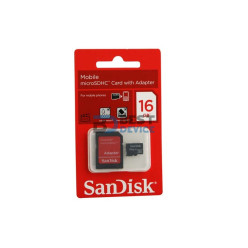 MEMORIA MICRO SD SANDISK 16GB 80MBS CLAS10