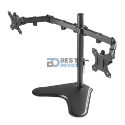 SOPORTE ARGOMTECH DE ESCRITORIO PARA DOBLE MONITOR 32" ARG-BR-1604