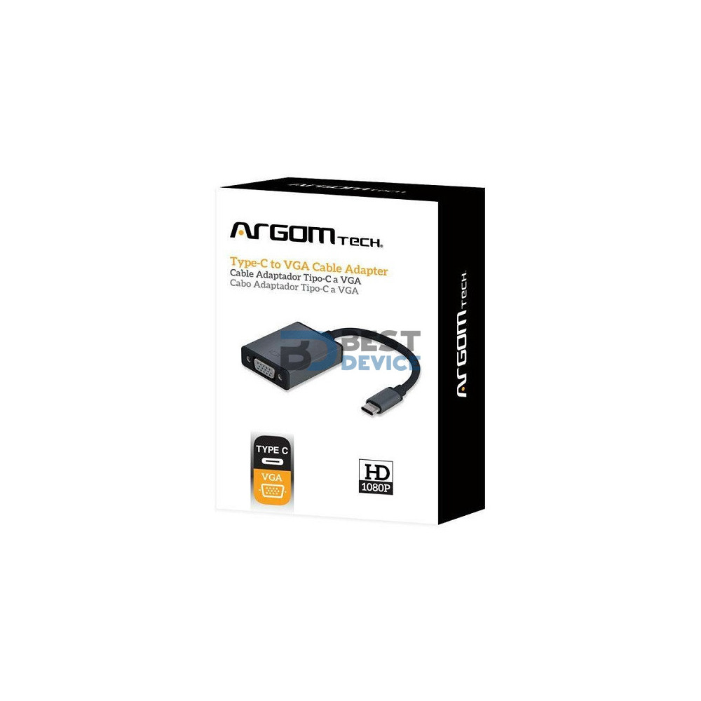 CABLE ADAPTADOR ARGOMTECH ARG-CB-0043 TYPE-C-VGA CABLE ADAPTADOR ARGOMTECH ARG-CB-0043 TYPE-C-VGA