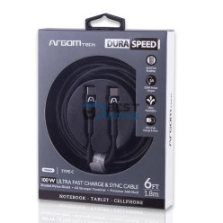 CABLE ARGOMTECH ARG-CB-0049BK DURA SPEED TIPO-C 100W