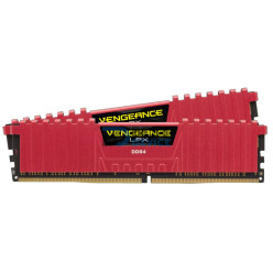 MEMORIA RAM CORSAIR DDR4 16GB 2400 MHZ VENGEANCE LPX 2X8 ROJO