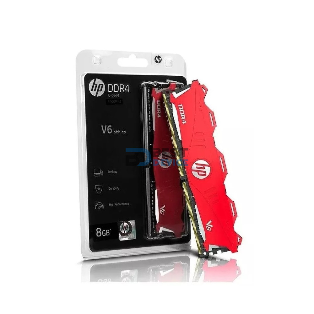 MEMORIA RAM HP DDR4 8GB 2666 MHZ 7EH61AA ABM GAMER ROJO