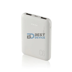 CARGADOR PORTÁTIL ARGOMTECH ARG-PB-1136WT 6000 MAH BLANCO