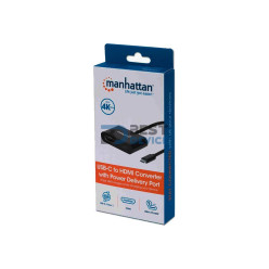 ADAPTADOR USB-C/HDMI MANHATTAN 153416 USB-C POWER/4K/60HZ/60W NEGRO