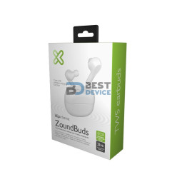 AURICULAR KLIP XTREME EARPHONE KTE-250WH ZOUNDBUDS BT/MIC/TWS/TOUCH/QI/IPX4/BLANC
