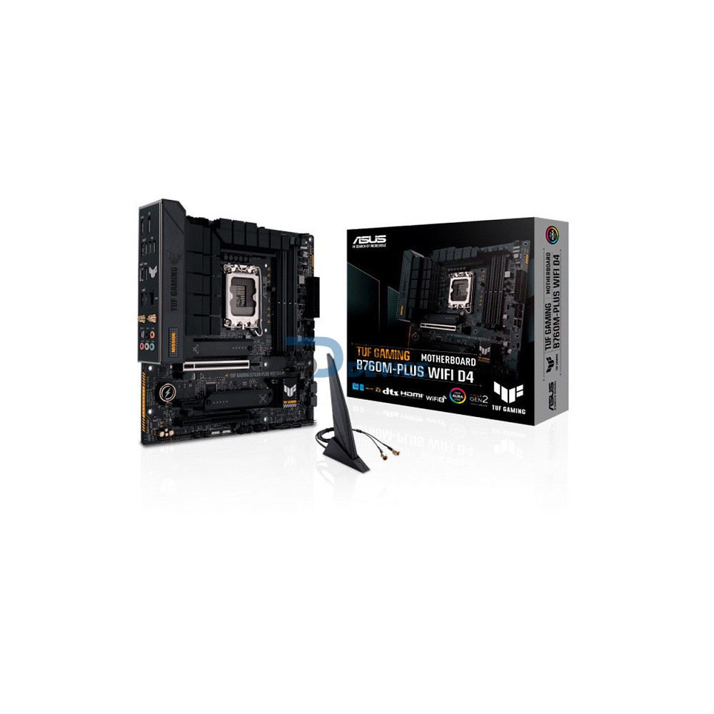 PLACA MADRE ASUS 1700 B760M-PLUS WIFI D4 TUF GAMING S/R/HDMI/DP/2M2/USB/MATX