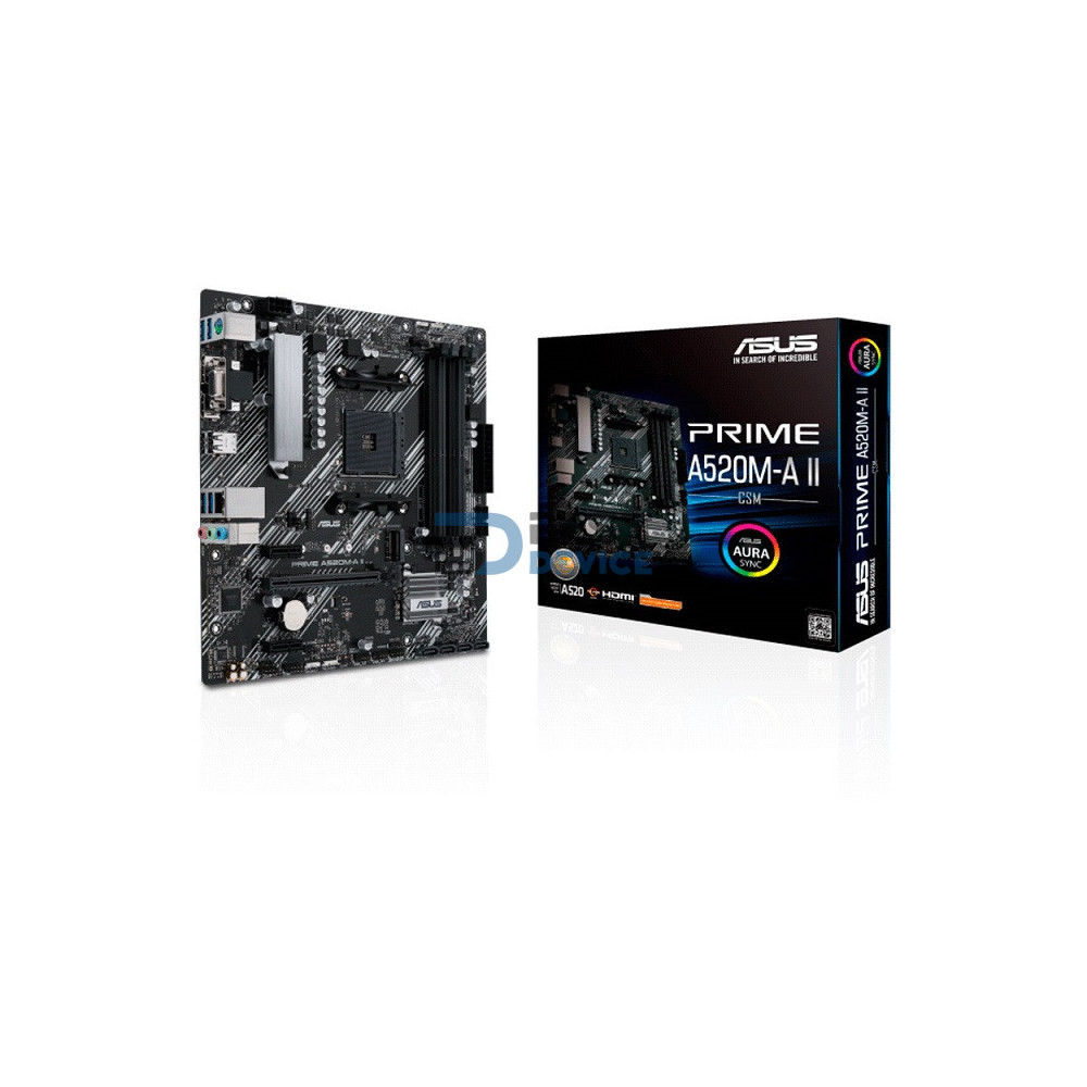 PLACA MADRE ASUS AM4 A520M-A II/CSM PRIME V/S/R/HDMI/M2/DDR4/USB3.2/MATX