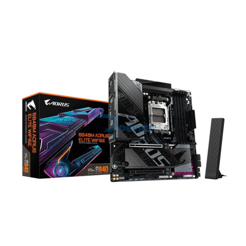 PLACA MADRE AORUS AM5 B840M ELITE WIFI6E DDR5 S/R/HDMI/DP/2M2/USB3.2/MATX
