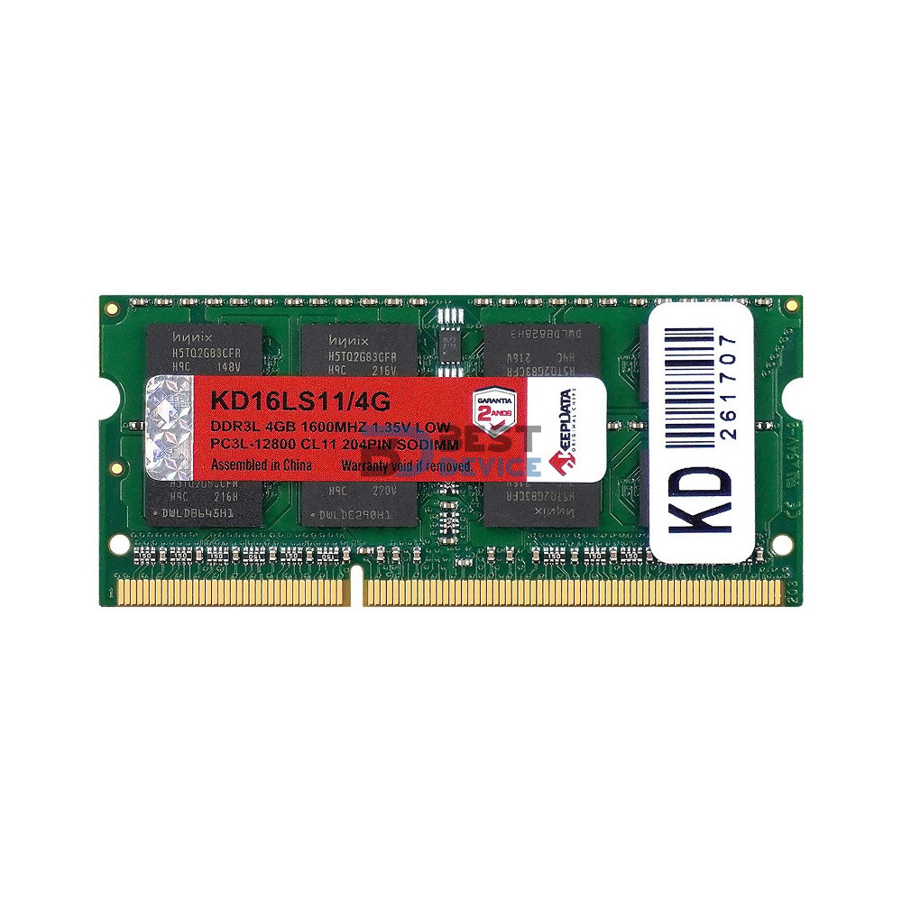 MEMORIA RAM PARA NOTEBOOK DDR3L KEEPDATA 4GB 1600 MHZ